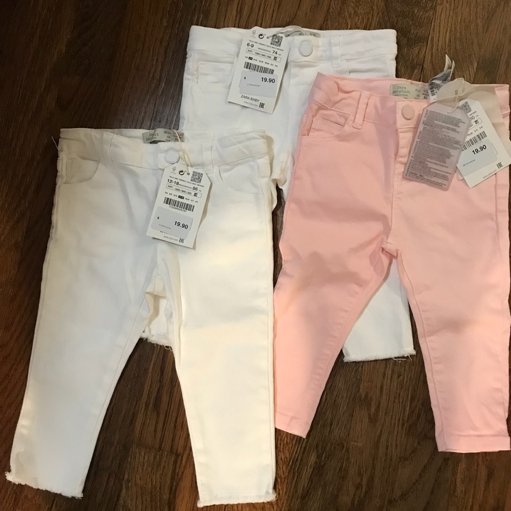 Zara babyGirl pants, 3 pairs